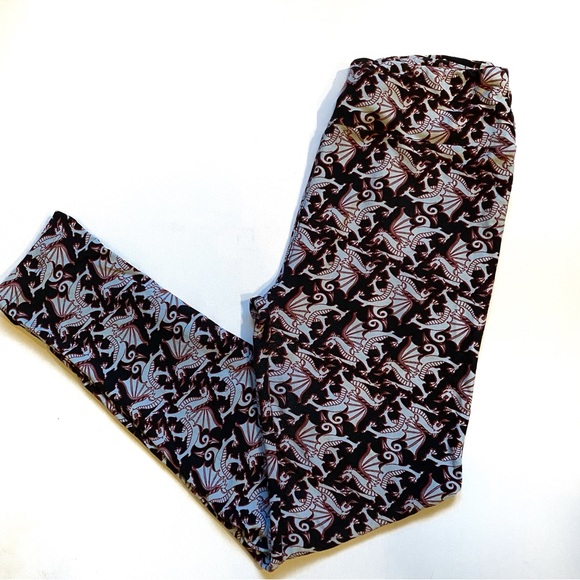 Lularoe dragon print leggings - Picture 1 of 4